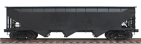 AAR 70-Ton Offset-Side 3-Bay Hopper - Kit -- Undecorated (black)