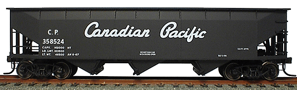 AAR 70-Ton Offset-Side 3-Bay Hopper -- Canadian Pacific (Mineral Red w/white lettering)
