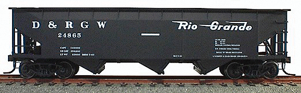 AAR 70-Ton Offset-Side 3-Bay Hopper -- Denver & Rio Grande Western