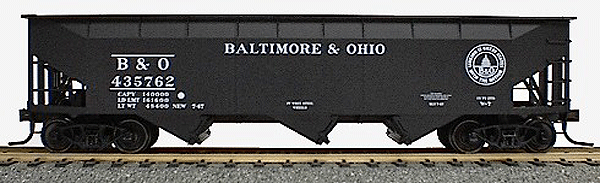 AAR 70-Ton Offset-Side 3-Bay Hopper -- Baltimore & Ohio #435762 (black, Capitol Dome Logo)