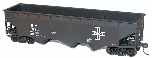 AAR 70-Ton Offset-Side 3-Bay Hopper -- Boston & Maine
