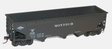 AAR 70-Ton Offset-Side 3-Bay Hopper - Kit -- Montour #3046 (black, white, Small Diamond Logo)