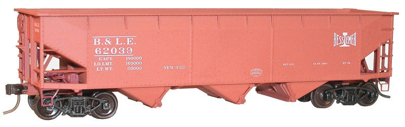AAR 70-Ton Offset-Side 3-Bay Hopper - Kit -- Bessemer & Lake Erie #62039 (Boxcar Red)
