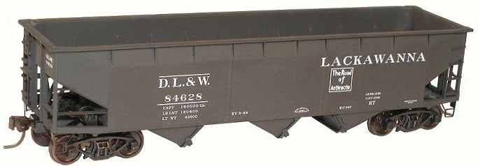 AAR 70-Ton Offset-Side 3-Bay Hopper - Kit -- Delaware, Lackawanna & Western (Road of Anthracite Logo)