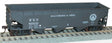 AAR 70-Ton Offset-Side 3-Bay Hopper - Kit -- Baltmore & Ohio #623049 (black, 13 States Logo)