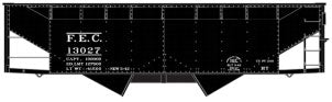 AAR 70-Ton Offset-Side 3-Bay Hopper - Kit -- Wheeling & Lake Erie #80462 (black)