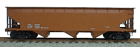 AAR 70-Ton Offset-Side 3-Bay Hopper -- Data Only (Mineral Red)