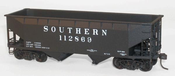 50-Ton Offset-Side 2-Bay Hopper - Kit -- Southern Railway