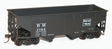50-Ton Offset-Side 2-Bay Hopper - Kit -- Boston & Maine #7184 (black, Rectangle Logo)