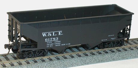 50-Ton Offset-Side 2-Bay Hopper - Kit -- Wheeling & Lake Erie #61783 (black)