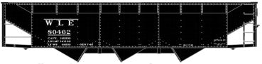 50-Ton Offset-Side 2-Bay Hopper - Kit -- Florida East Coast #13027 (black)