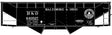 50-Ton Offset-Side 2-Bay Hopper - Kit -- Baltimore & Ohio 640537 (black, 13 States Logo)