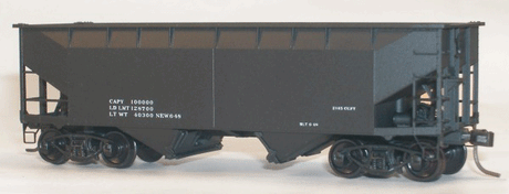 50-Ton Offset-Side 2-Bay Hopper - Kit -- Data Only (black)