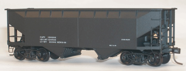 50-Ton Offset-Side 2-Bay Hopper - Kit -- Data Only (black)