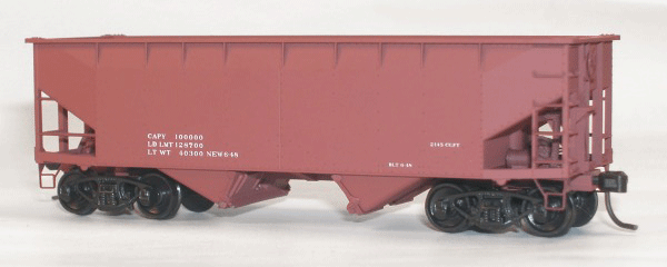 50-Ton Offset-Side 2-Bay Hopper - Kit -- Data Only (Oxide)