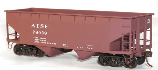 50-Ton Offset-Side Twin Hopper 6-Pack - Kit (Plastic) -- Santa Fe
