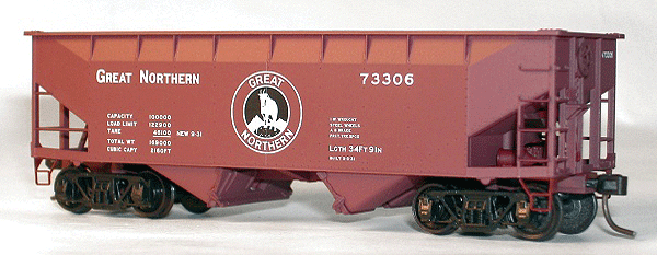 50-Ton Offset-Side 2-Bay Hopper 3-Pack - Kit -- Great Northern