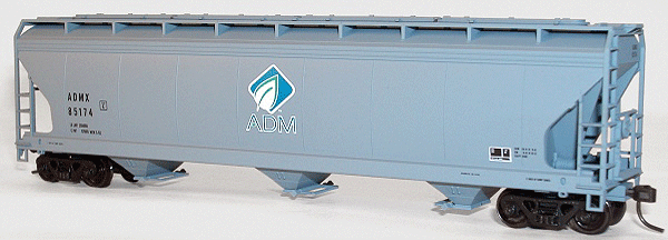 ACF 3-Bay Covered Hopper 3-Pack - Kit (Plastic) -- Archer-Daniels-Midland (ADM)