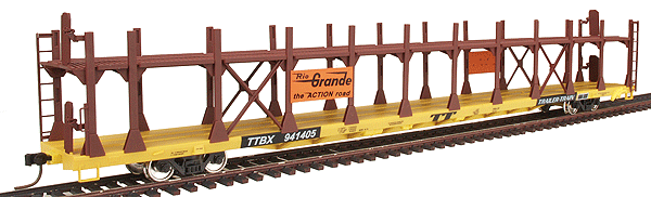 89' Bi-Level Open Auto Rack - Ready to Run -- Denver & Rio Grande Western #1