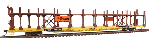 89' Bi-Level Open Auto Rack - Ready to Run -- Denver & Rio Grande Western #2