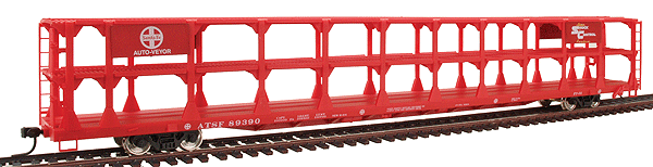 89' Tri-Level Open Auto Rack - Ready to Run -- Santa Fe #1