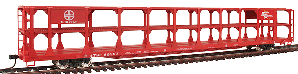 89' Tri-Level Open Auto Rack - Ready to Run -- Santa Fe #2
