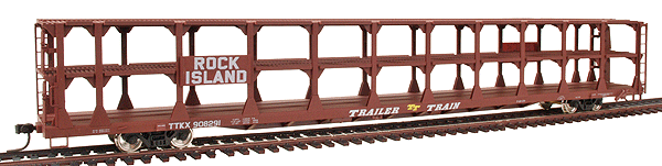 89' Tri-Level Open Auto Rack - Ready to Run -- Rock Island #1