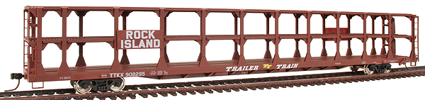 89' Tri-Level Open Auto Rack - Ready to Run -- Rock Island #2