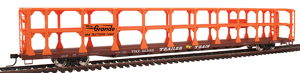 89' Tri-Level Open Auto Rack - Ready to Run -- Denver & Rio Grande Western #1