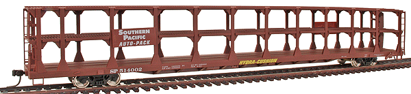 89' Tri-Level Open Auto Rack - Ready to Run -- Southern Pacific #1
