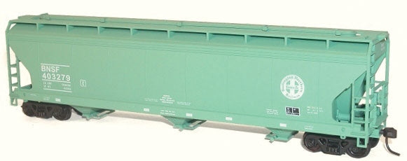 ACF 3-Bay Covered Hopper 3-Pack - Kit (Plastic) -- Burlington Northern Santa Fe (green, white, Small Circle/Cross Logo)