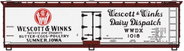 40' Wood Reefer - Kit -- Wescott & Winks #1018 (white, Boxcar Red, red, black)