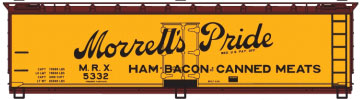 40' Wood Reefer - Kit -- Morrell #5332 (yellow, Boxcar Red, black)