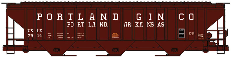 Pullman-Standard 4750 3-Bay Covered Hopper - Kit -- Portland Gin USLX 7814 (maroon)