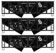 55-Ton Wood-Side 2-Bay Hopper 3-Pack - Kit -- Chesapeake & Ohio #55203, 55260, 55287 (black, Progress Logo)