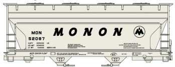 ACF 2-Bay Covered Hopper - Kit -- Monon #52087 (gray, black)
