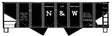 USRA 55-Ton 2-Bay Open Hopper - Kit -- Norfolk & Western (Early Lettering, black, Medium N&W)