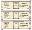 36' Double-Sheathed Wood Boxcar, Steel Roof, Wood Ends 3-Pack - Kit -- New York Central & Hudson River #54628, 56390, 59147 (beige, black)