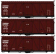 Fowler 36' Wood Boxcar 3-Pack - Kit -- Canadian National #426539, 426780, 426917  (Boxcar Red)