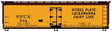 40' Wood Reefer - Kit -- Nickel Plate - Lackawanna Dairy Line NPLX #549 (yellow, Boxcar Red)
