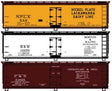 40' Wood Reefer 3-Pack - Kit -- 1 Each NKP/DLW Dairy Line, Boston & Maine, Chesapeake & Ohio