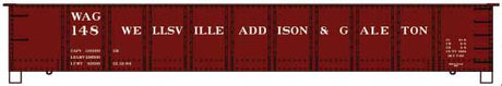 AAR 41' Steel Gondola - Kit -- Wellsville, Addison & Galeton #148 (Boxcar Red)