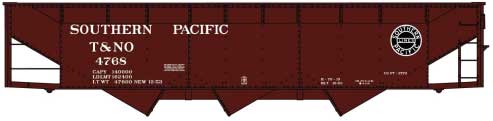 AAR 70-Ton Offset-Side 3-Bay Hopper - Kit -- Southern Pacific T&NO (Boxcar Red, black, Lines Logo)
