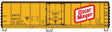 40' Steel Reefer with Plug Doors - Kit -- Oscar Mayer URTX #66234 (yellow, red, white, Boxcar Red)