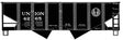 USRA 55-Ton 2-Bay Open Hopper - Kit -- Union Railroad #4265 (black, white, URR Logo)