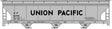 ACF 47' 3-Bay Center-Flow Covered Hopper - Kit -- Union Pacific #21438, 21457, 21490 (Class CH-90-9, gray, black)