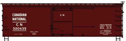 36' Double-Sheathed Boxcar - Kit -- Canadian National (Boxcar Red)