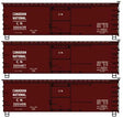 36' Double-Sheathed Boxcar 3-Pack - Kit -- Canadian National #320435, 320467, 320486 (Boxcar Red)
