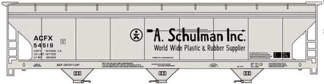 ACF 47' 3-Bay Center-Flow Covered Hopper - Kit -- A. Schulman #54521 (gray, black)