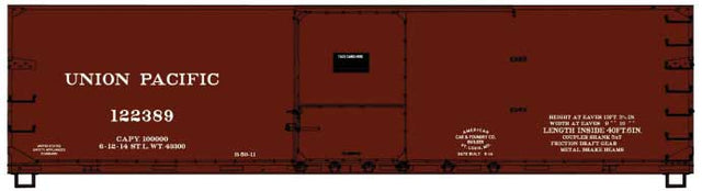 USRA 40' Double-Sheathed Wood Boxcar - Kit -- Union Pacific #122389 (Boxcar Red, No Logo)